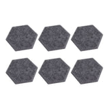 12PCS Hexagon Acoustic Panels High Density Sound Absorbing Panels Sound Proof Beveled Edge Wall Panels 14x12x7cm Dark Gray