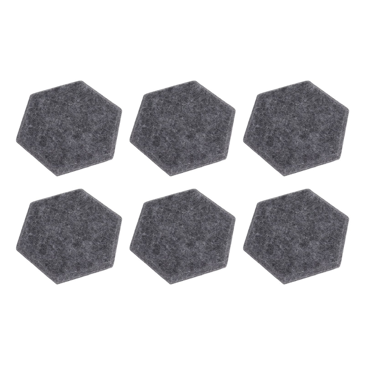12PCS Hexagon Acoustic Panels High Density Sound Absorbing Panels Sound Proof Beveled Edge Wall Panels 14x12x7cm Dark Gray