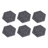 12PCS Hexagon Acoustic Panels High Density Sound Absorbing Panels Sound Proof Beveled Edge Wall Panels 14x12x7cm Dark Gray - Top-Down View