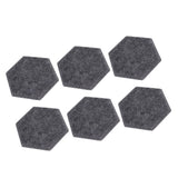 12PCS Hexagon Acoustic Panels High Density Sound Absorbing Panels Sound Proof Beveled Edge Wall Panels 14x12x7cm Dark Gray - 45-Degree Angle