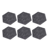 12PCS Hexagon Acoustic Panels High Density Sound Absorbing Panels Sound Proof Beveled Edge Wall Panels 14x12x7cm Dark Gray
