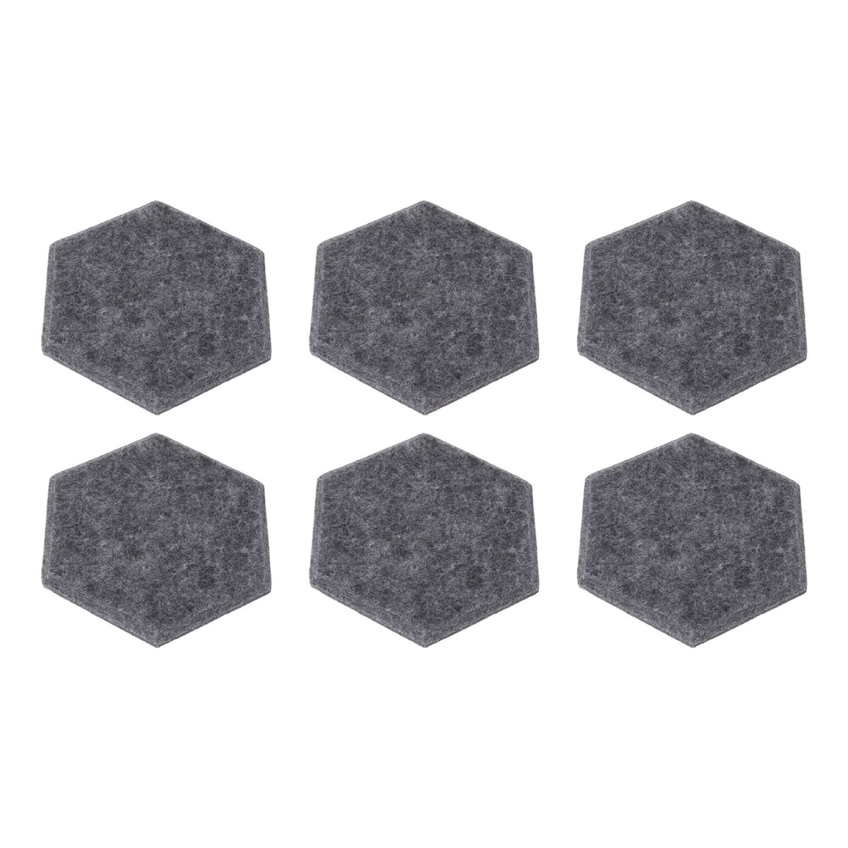 12PCS Hexagon Acoustic Panels High Density Sound Absorbing Panels Sound Proof Beveled Edge Wall Panels 14x12x7cm Dark Gray