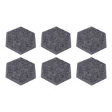 12PCS Hexagon Acoustic Panels High Density Sound Absorbing Panels Sound Proof Beveled Edge Wall Panels 14x12x7cm Dark Gray