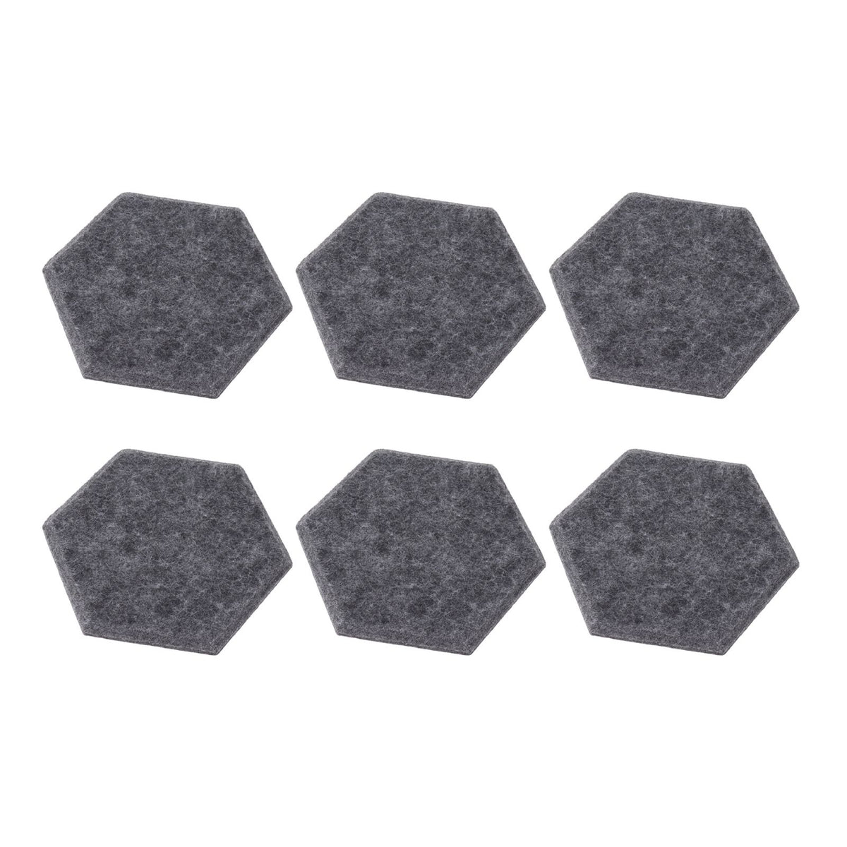 12PCS Hexagon Acoustic Panels High Density Sound Absorbing Panels Sound Proof Beveled Edge Wall Panels 14x12x7cm Dark Gray