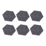 12PCS Hexagon Acoustic Panels High Density Sound Absorbing Panels Sound Proof Beveled Edge Wall Panels 14x12x7cm Dark Gray - Low Angle