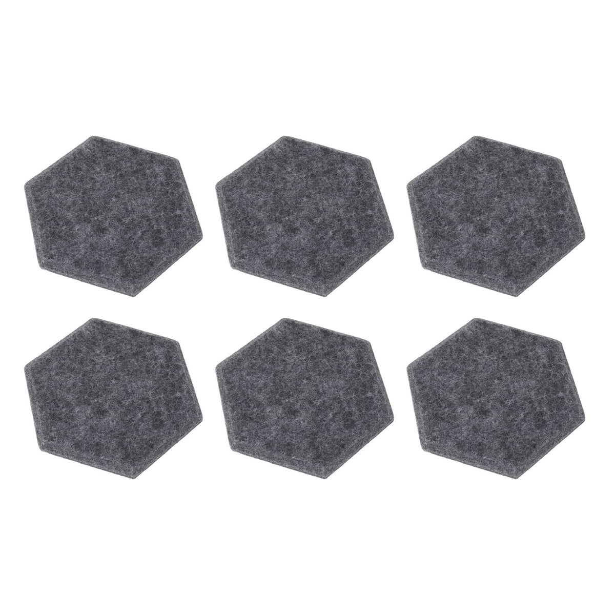 12PCS Hexagon Acoustic Panels High Density Sound Absorbing Panels Sound Proof Beveled Edge Wall Panels 14x12x7cm Dark Gray