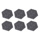 12PCS Hexagon Acoustic Panels High Density Sound Absorbing Panels Sound Proof Beveled Edge Wall Panels 14x12x7cm Dark Gray - Extra Image