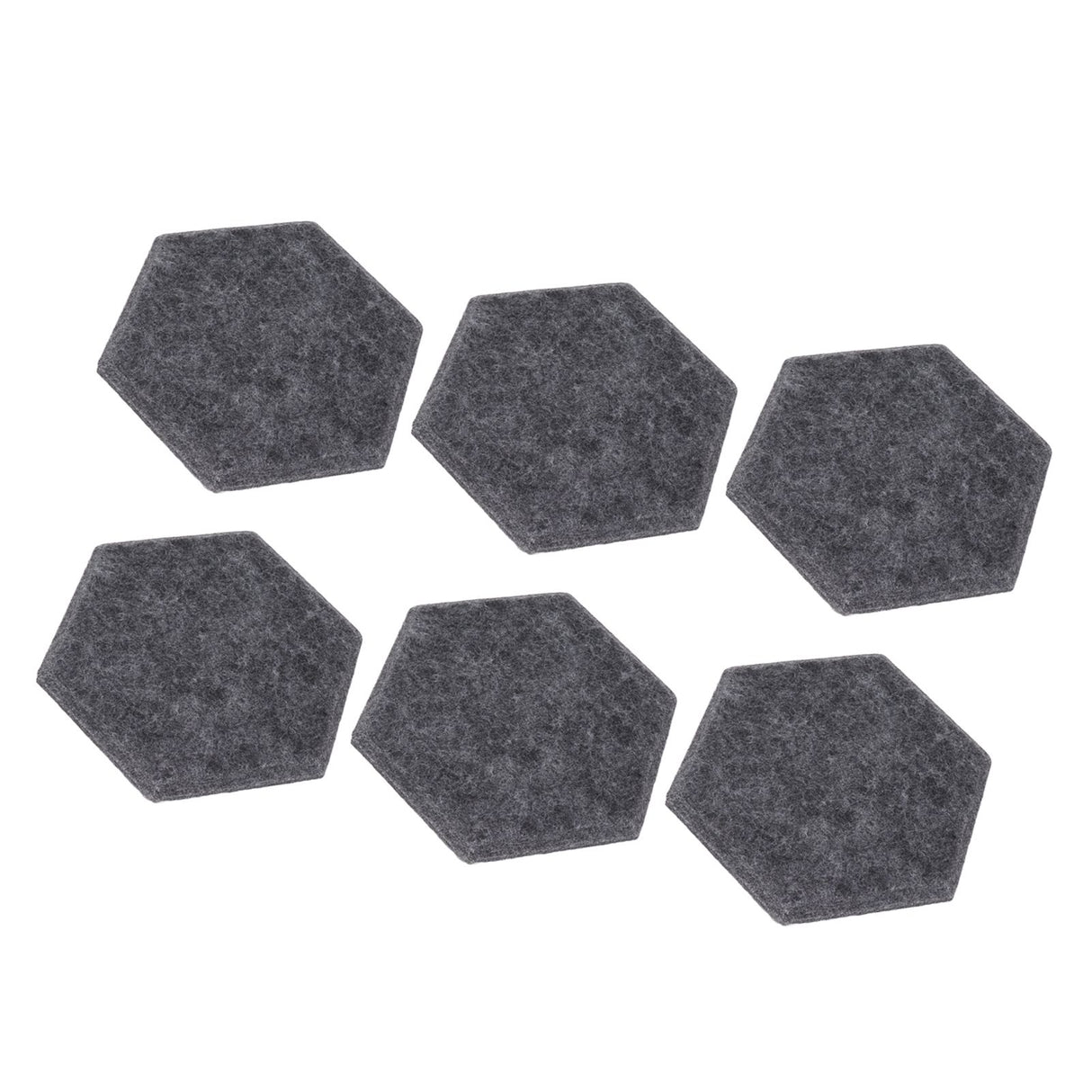 12PCS Hexagon Acoustic Panels High Density Sound Absorbing Panels Sound Proof Beveled Edge Wall Panels 14x12x7cm Dark Gray