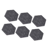 12PCS Hexagon Acoustic Panels High Density Sound Absorbing Panels Sound Proof Beveled Edge Wall Panels 14x12x7cm Dark Gray - Extra Image