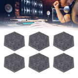 12PCS Hexagon Acoustic Panels High Density Sound Absorbing Panels Sound Proof Beveled Edge Wall Panels 14x12x7cm Dark Gray