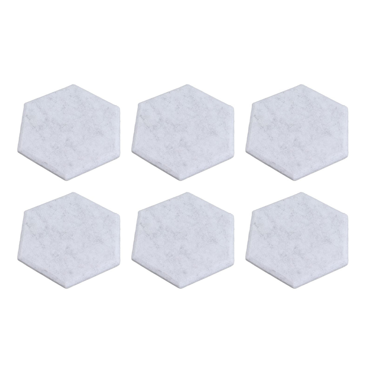 12PCS Hexagon Acoustic Panels High Density Sound Absorbing Panels Sound Proof Beveled Edge Wall Panels 14x12x7cm Silver Gray