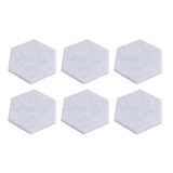 12PCS Hexagon Acoustic Panels High Density Sound Absorbing Panels Sound Proof Beveled Edge Wall Panels 14x12x7cm Silver Gray - Front View