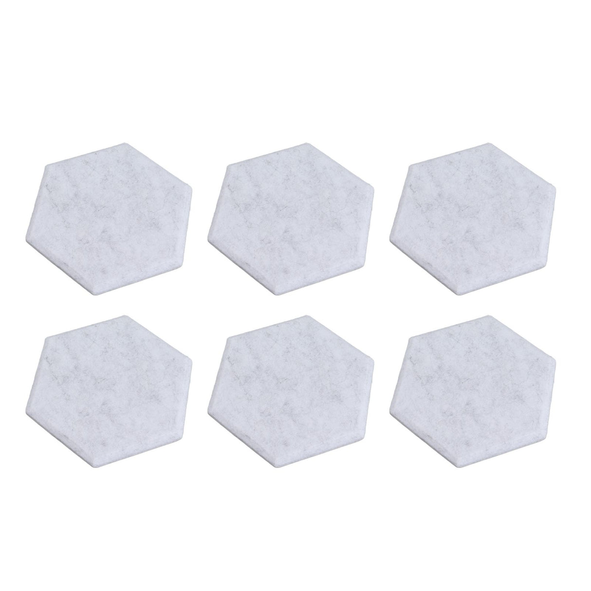 12PCS Hexagon Acoustic Panels High Density Sound Absorbing Panels Sound Proof Beveled Edge Wall Panels 14x12x7cm Silver Gray