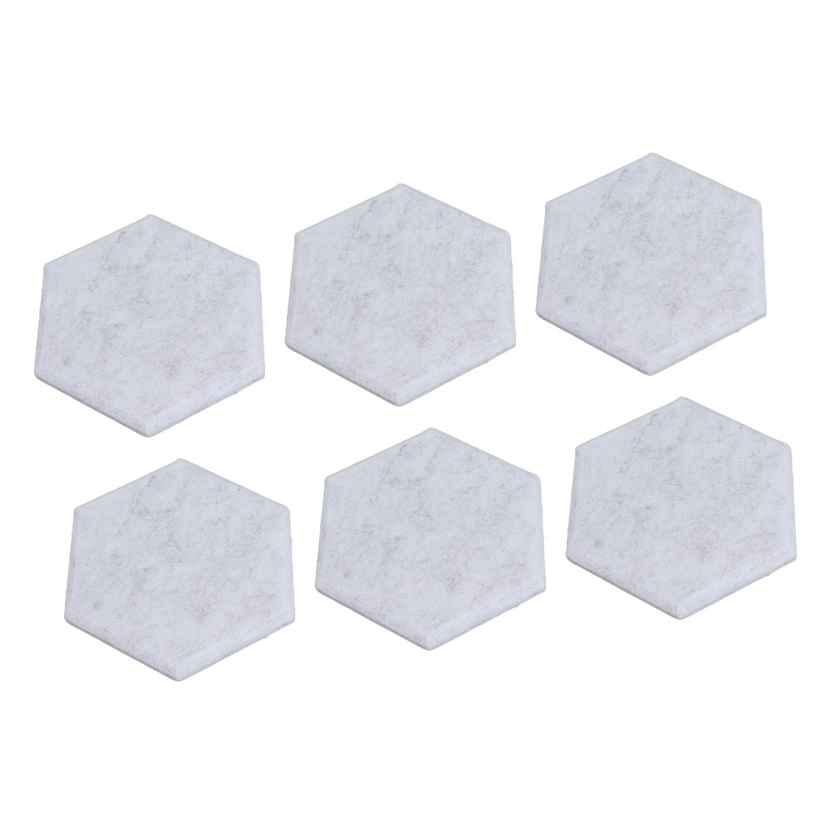 12PCS Hexagon Acoustic Panels High Density Sound Absorbing Panels Sound Proof Beveled Edge Wall Panels 14x12x7cm Silver Gray