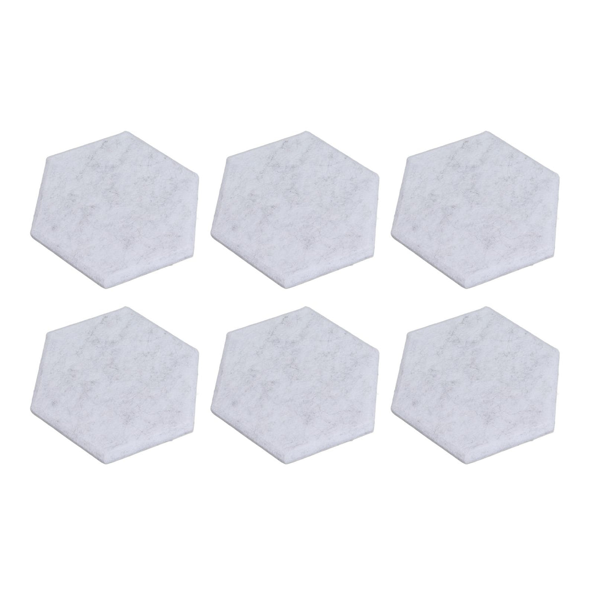 12PCS Hexagon Acoustic Panels High Density Sound Absorbing Panels Sound Proof Beveled Edge Wall Panels 14x12x7cm Silver Gray