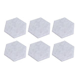 12PCS Hexagon Acoustic Panels High Density Sound Absorbing Panels Sound Proof Beveled Edge Wall Panels 14x12x7cm Silver Gray