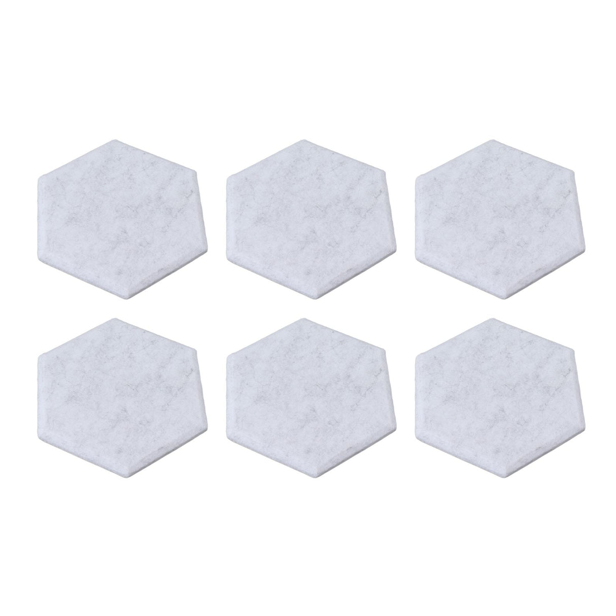 12PCS Hexagon Acoustic Panels High Density Sound Absorbing Panels Sound Proof Beveled Edge Wall Panels 14x12x7cm Silver Gray