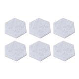 12PCS Hexagon Acoustic Panels High Density Sound Absorbing Panels Sound Proof Beveled Edge Wall Panels 14x12x7cm Silver Gray