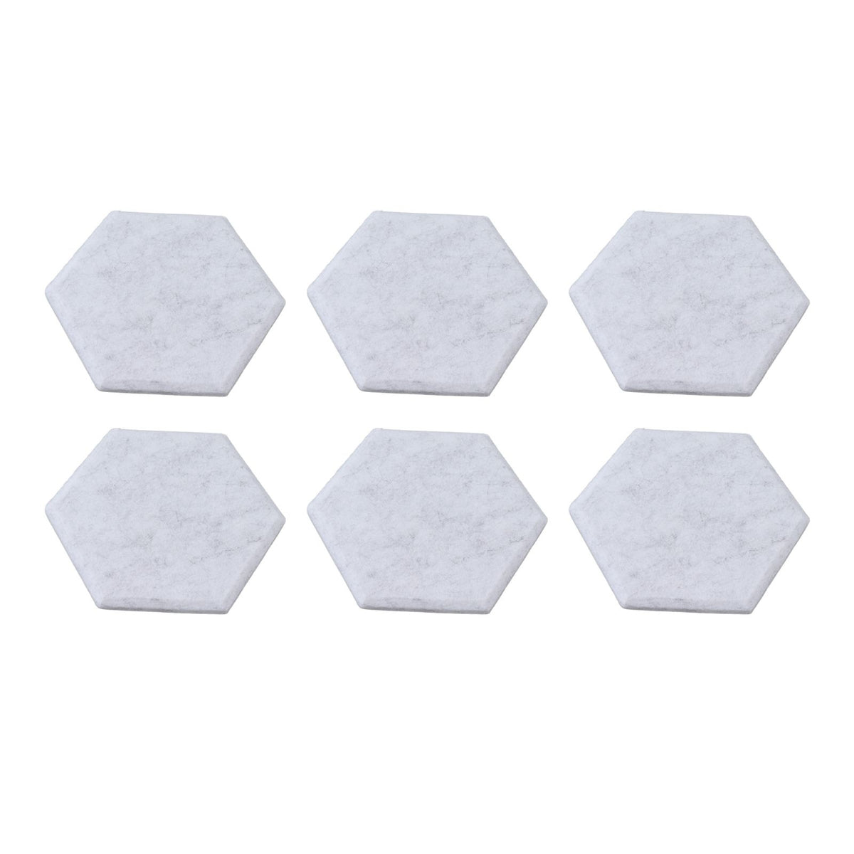 12PCS Hexagon Acoustic Panels High Density Sound Absorbing Panels Sound Proof Beveled Edge Wall Panels 14x12x7cm Silver Gray