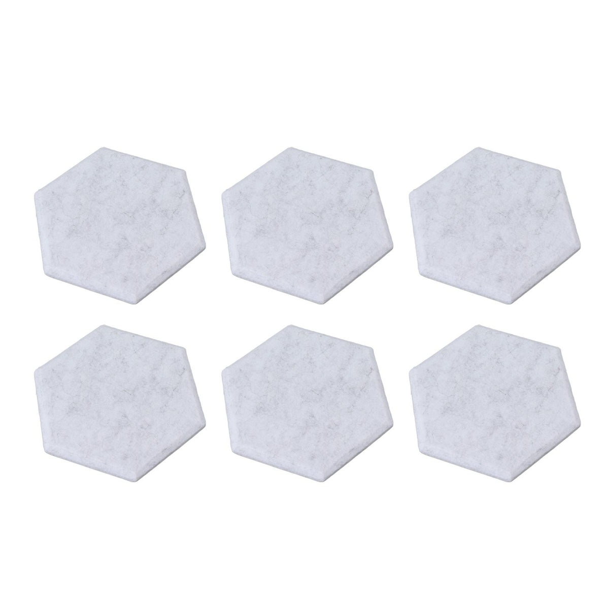 12PCS Hexagon Acoustic Panels High Density Sound Absorbing Panels Sound Proof Beveled Edge Wall Panels 14x12x7cm Silver Gray