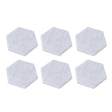 12PCS Hexagon Acoustic Panels High Density Sound Absorbing Panels Sound Proof Beveled Edge Wall Panels 14x12x7cm Silver Gray - Extra Image