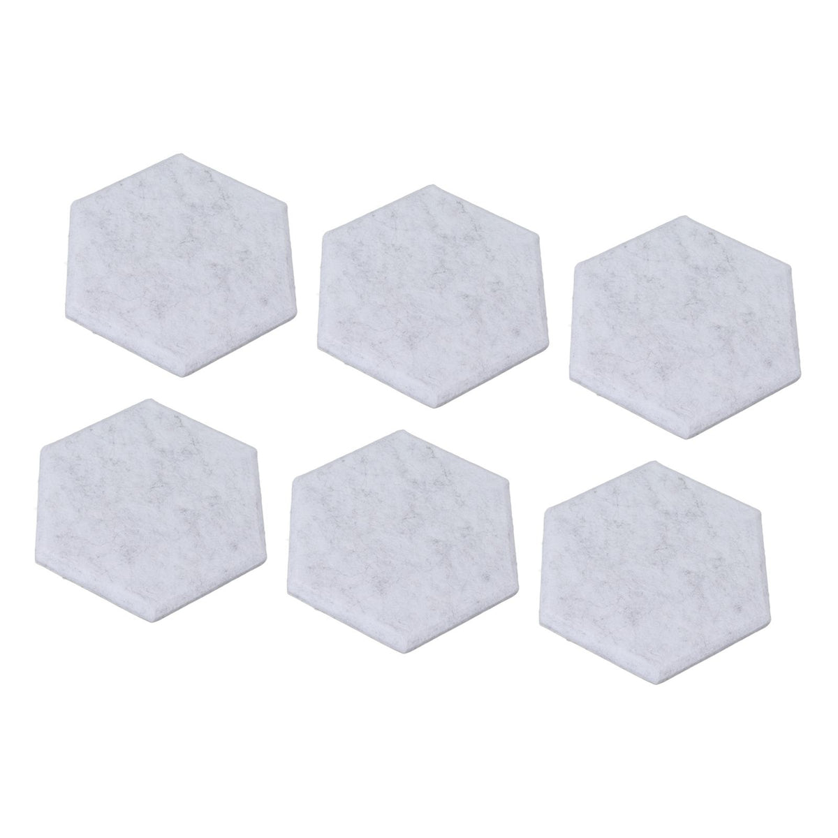 12PCS Hexagon Acoustic Panels High Density Sound Absorbing Panels Sound Proof Beveled Edge Wall Panels 14x12x7cm Silver Gray