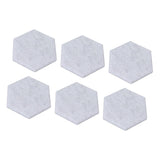 12PCS Hexagon Acoustic Panels High Density Sound Absorbing Panels Sound Proof Beveled Edge Wall Panels 14x12x7cm Silver Gray - Extra Image