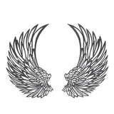 Angel Wings Metal Wall Art Indoor Outdoor Hanging Metal Angel Wings Wall Decor with LED Lights for Home Bedroom Living Room Garden Office