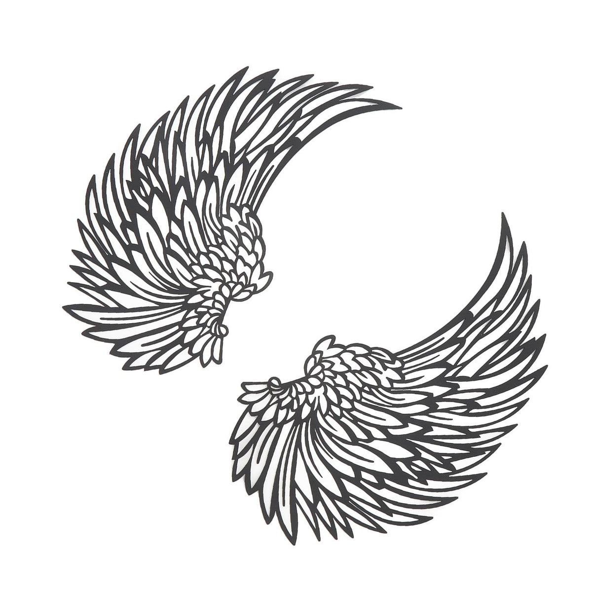 Angel Wings Metal Wall Art Indoor Outdoor Hanging Metal Angel Wings Wall Decor with LED Lights for Home Bedroom Living Room Garden Office