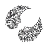 Angel Wings Metal Wall Art Indoor Outdoor Hanging Metal Angel Wings Wall Decor with LED Lights for Home Bedroom Living Room Garden Office