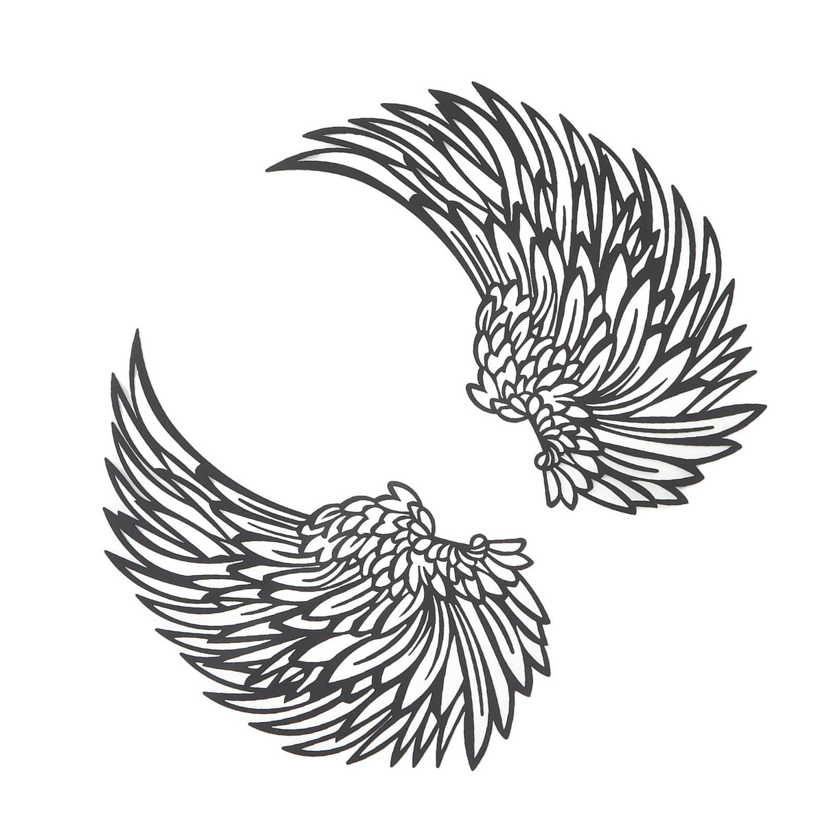 Angel Wings Metal Wall Art Indoor Outdoor Hanging Metal Angel Wings Wall Decor with LED Lights for Home Bedroom Living Room Garden Office