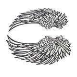 Angel Wings Metal Wall Art Indoor Outdoor Hanging Metal Angel Wings Wall Decor with LED Lights for Home Bedroom Living Room Garden Office - Extra Image