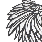 Angel Wings Metal Wall Art Indoor Outdoor Hanging Metal Angel Wings Wall Decor with LED Lights for Home Bedroom Living Room Garden Office