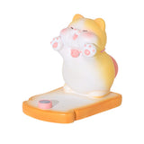 Cute Cat Cellphone Holder Resin Mini Portable Mobile Phone Stand Desk Ornament for Bedroom Office Ginger