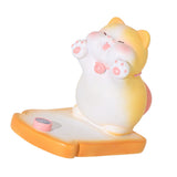 Cute Cat Cellphone Holder Resin Mini Portable Mobile Phone Stand Desk Ornament for Bedroom Office Ginger