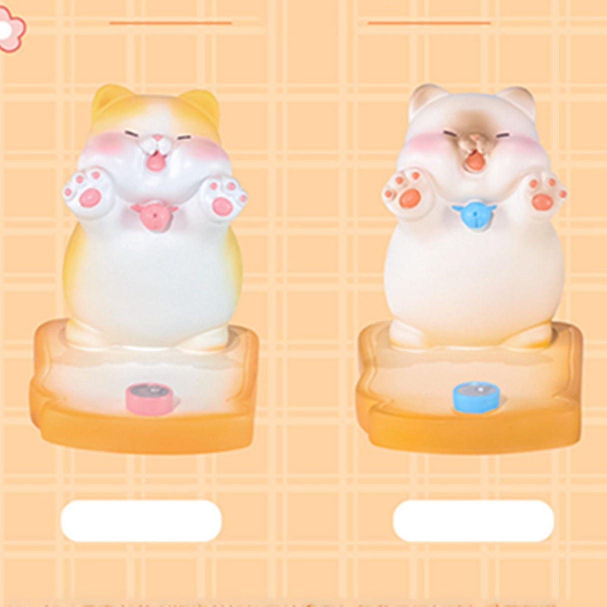 Cute Cat Cellphone Holder Resin Mini Portable Mobile Phone Stand Desk Ornament for Bedroom Office Ginger