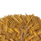 Straw Weaving Wall Mirror Retro Beautiful Woven Wall Hanging Mirror for Dorm Room Decoration Gold