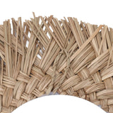 Straw Weaving Wall Mirror Retro Beautiful Woven Wall Hanging Mirror for Dorm Room Decoration Nature