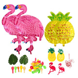 Hawaii Flamingo Pineapple Balloon Set Summer Party Decoration Balloon Set for Wedding Party