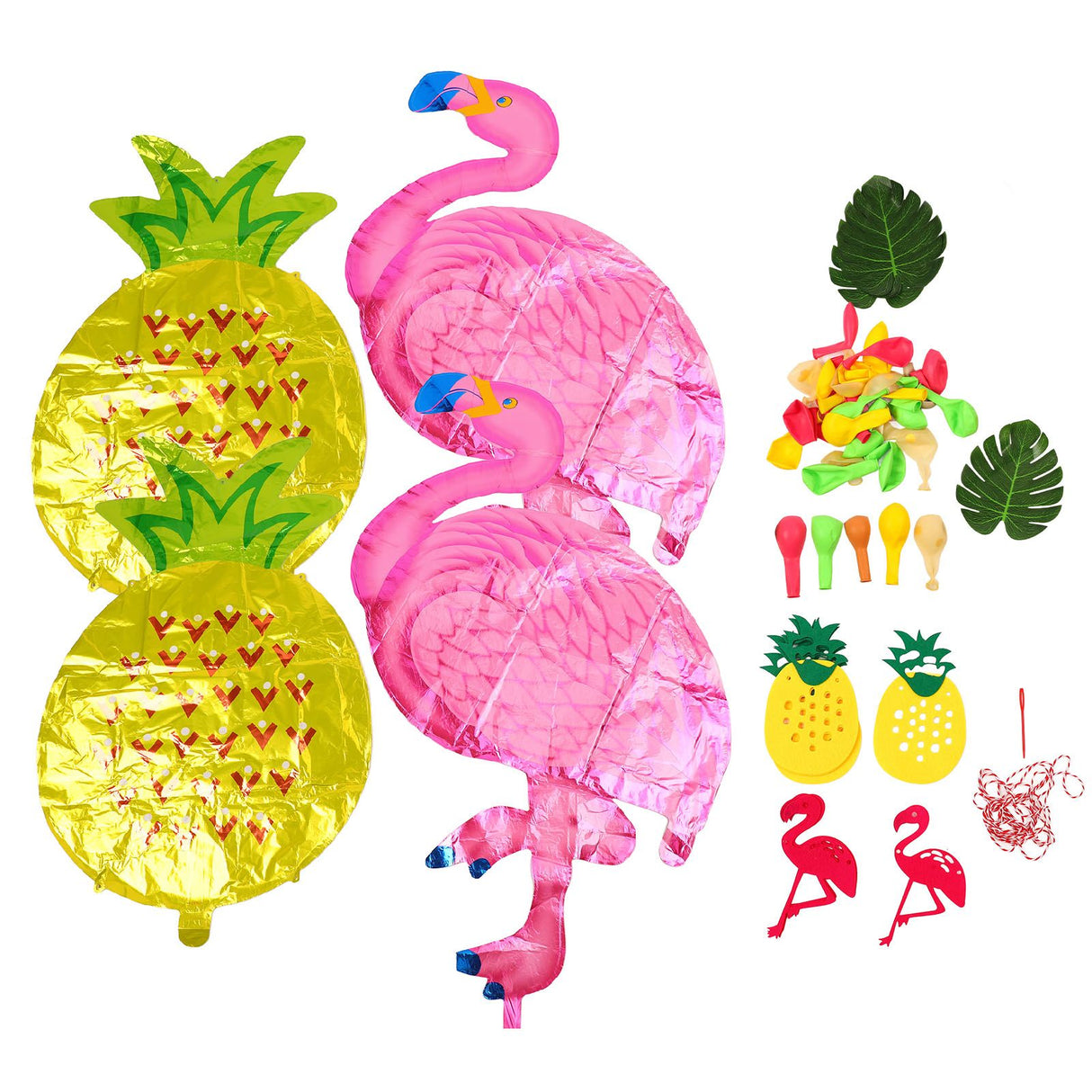 Hawaii Flamingo Pineapple Balloon Set Summer Party Decoration Balloon Set for Wedding Party