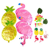 Hawaii Flamingo Pineapple Balloon Set Summer Party Decoration Balloon Set for Wedding Party - Front View