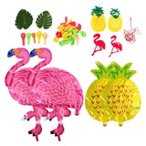 Hawaii Flamingo Pineapple Balloon Set Summer Party Decoration Balloon Set for Wedding Party - Top-Down View