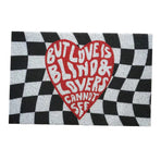 Checkerboard Kitchen Rugs Washable Hallway Entry Carpet Non Slip Entryway Runner Mat for Home Restaurant Office Heart