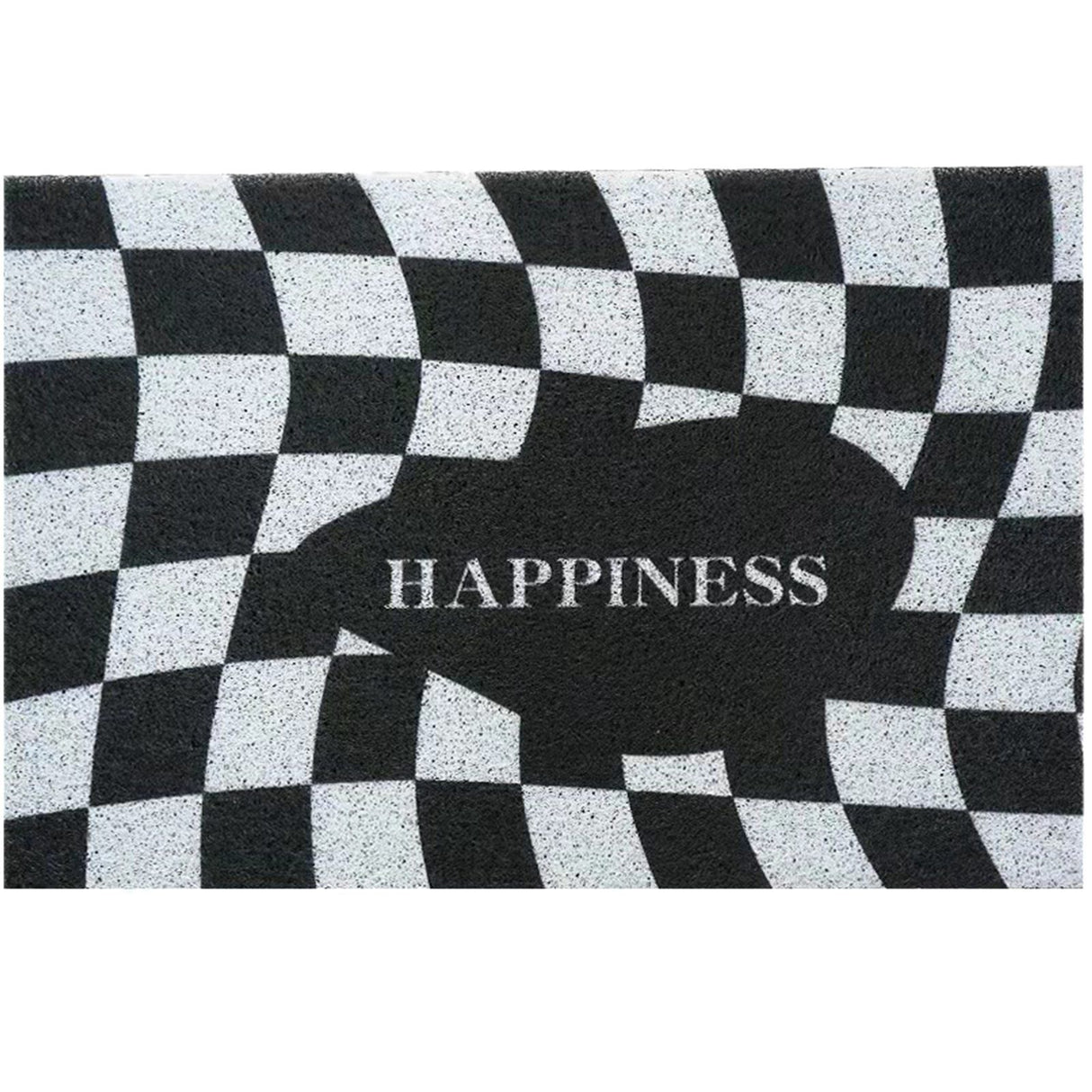 Checkerboard Kitchen Rugs Washable Hallway Entry Carpet Non Slip Entryway Runner Mat for Home Restaurant Office Black