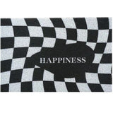 Checkerboard Kitchen Rugs Washable Hallway Entry Carpet Non Slip Entryway Runner Mat for Home Restaurant Office Black