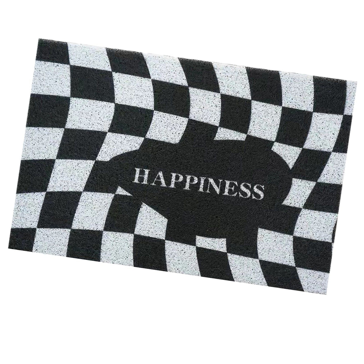 Checkerboard Kitchen Rugs Washable Hallway Entry Carpet Non Slip Entryway Runner Mat for Home Restaurant Office Black