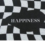 Checkerboard Kitchen Rugs Washable Hallway Entry Carpet Non Slip Entryway Runner Mat for Home Restaurant Office Black - Low Angle