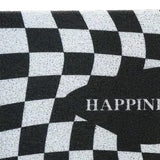 Checkerboard Kitchen Rugs Washable Hallway Entry Carpet Non Slip Entryway Runner Mat for Home Restaurant Office Black