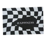 Checkerboard Kitchen Rugs Washable Hallway Entry Carpet Non Slip Entryway Runner Mat for Home Restaurant Office Black