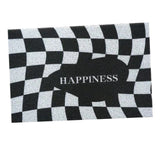 Checkerboard Kitchen Rugs Washable Hallway Entry Carpet Non Slip Entryway Runner Mat for Home Restaurant Office Black